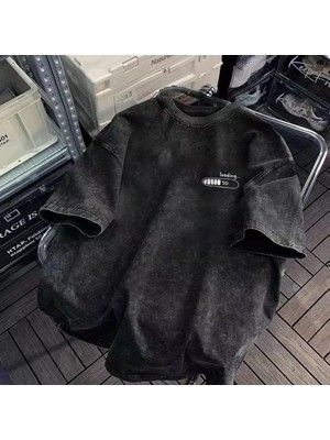 Luliana Baskılı Premium Kalite Yıkama Sokak Stili Oversize T-Shirt
