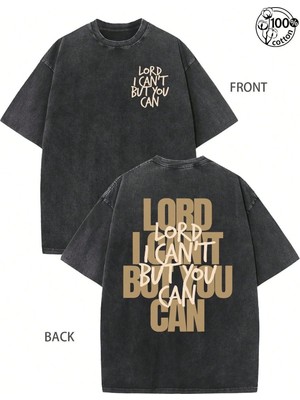 Luliana Baskılı Premium Kalite Yıkama Sokak Stili Oversize T-Shirt