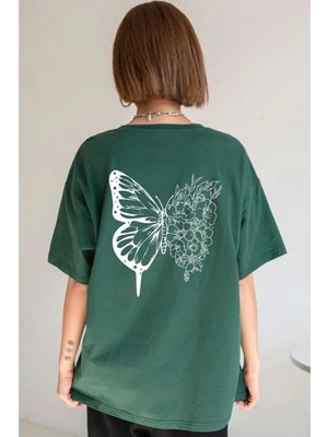 Luliana Baskılı Premium Kalite Yıkama Sokak Stili Oversize T-Shirt