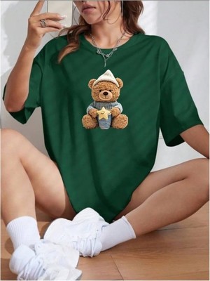 Luliana Baskılı Premium Kalite Yıkama Sokak Stili Oversize T-Shirt