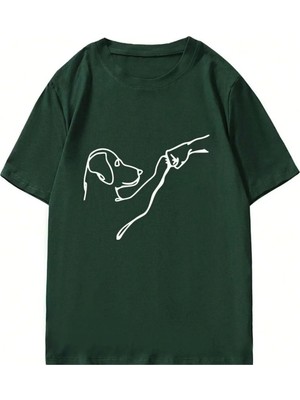 Luliana Baskılı Premium Kalite Yıkama Sokak Stili Oversize T-Shirt