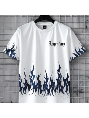 Luliana Baskılı Premium Kalite Yıkama Sokak Stili Oversize T-Shirt