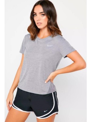 Nike Miler Top Kadın Gri Koşu Tişört