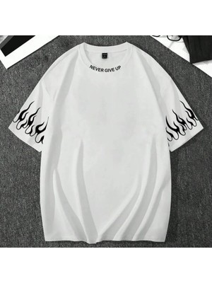 Luliana Baskılı Premium Kalite Yıkama Sokak Stili Oversize T-Shirt