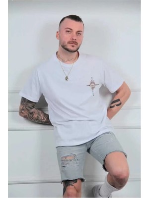 Luliana Baskılı Premium Kalite Yıkama Sokak Stili Oversize T-Shirt