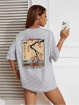 Luliana Baskılı Premium Kalite Yıkama Sokak Stili Oversize T-Shirt