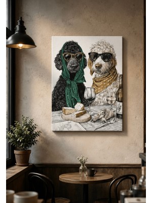 Othello Art Sevimli Köpek Çifti Kanvas Tablo – Dekoratif Duvar Sanatı