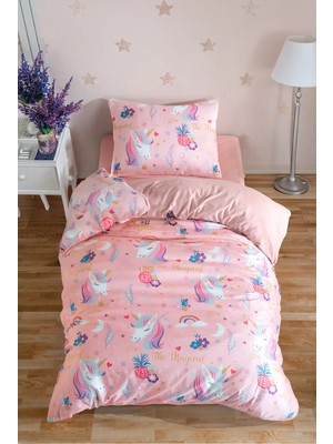 Upstyle Kolay Ütülenir Nevresim Takımı Tek Kişilik Magical Pembe