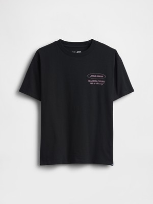Gap Erkek Çocuk Siyah Star Wars Relaxed Grafik Baskılı T-Shirt