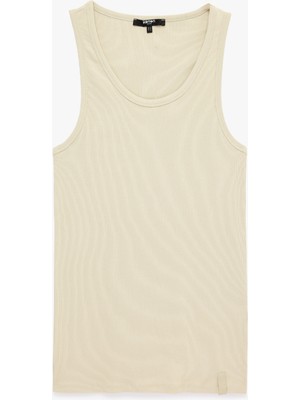 Koton Kolsuz Pamuklu Bisiklet Yaka Slim Fit Atlet