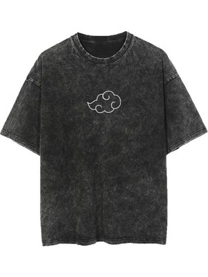 Luliana Baskılı Premium Kalite Yıkama Sokak Stili Oversize T-Shirt