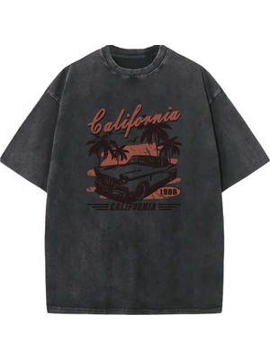 Luliana Baskılı Premium Kalite Yıkama Sokak Stili Oversize T-Shirt