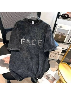 Luliana Baskılı Premium Kalite Yıkama Sokak Stili Oversize T-Shirt