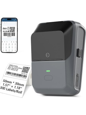 Powermaster PM-29886 Çok Amaçlı Bluetooth Destekli Taşınabilir Akıllı Termal Etiket Yazıcısı