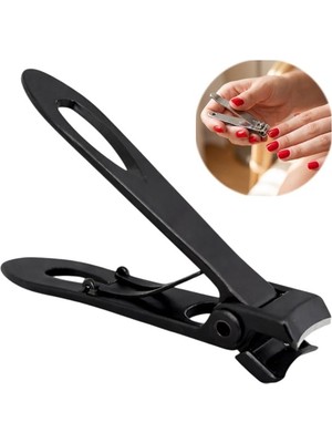 SN-29305 Profesyonel Ergonomik El Tırnak Makası 70MM Paslanmaz Çelik Siyah Mat Renk