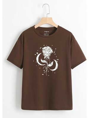 Luliana Baskılı Premium Kalite Yıkama Sokak Stili Oversize T-Shirt