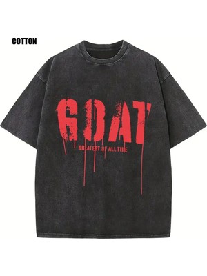 Luliana Baskılı Premium Kalite Yıkama Sokak Stili Oversize T-Shirt