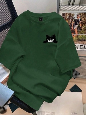 Luliana Baskılı Premium Kalite Yıkama Sokak Stili Oversize T-Shirt
