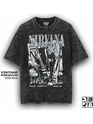 Luliana Baskılı Premium Kalite Yıkama Sokak Stili Oversize T-Shirt