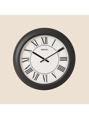 Regal Retro Duvar Saati - Siyah - 29 cm