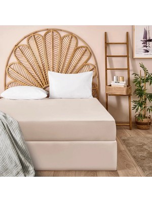 Matmel Soft Eco Çift Kişilik Lastikli Çarşaf - Bej - 160X200 cm