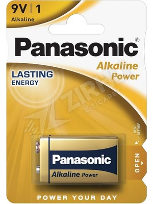 3 Adet Panasonic Alkalin Power 9 Wolt 1'li