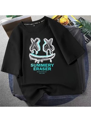 Luliana Baskılı Premium Kalite Yıkama Sokak Stili Oversize T-Shirt