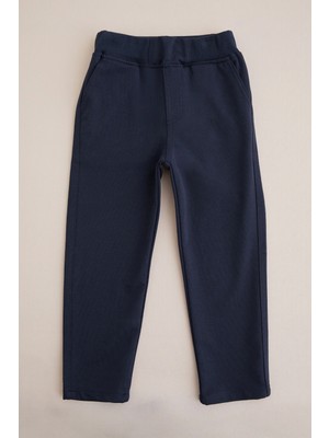 FullaModa Beli Bağcıklı Penye Kumaş Unisex Çocuk Pantolon