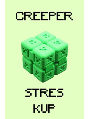Craftopya Creeper Temalı Sonsuzluk Küpü - Oyuncu Piksel Tasarım Fidget Stres Oyuncağı