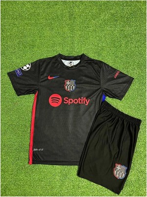 Jabuka Barcelona 2024-25 Yeni Sezonu Raphinha Çocuk Forması (Black)