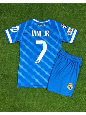 Jabuka Real Madrid 2025/26 Yeni Sezon Vini Jr Alternatif Çocuk Forması ( Blue)
