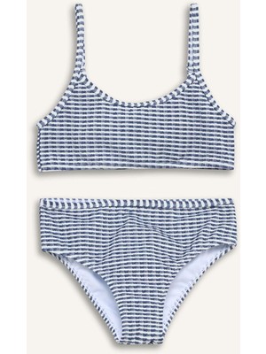 DeFacto Pötikareli İndigo Bikini Kız Çocuk G6778A826HS