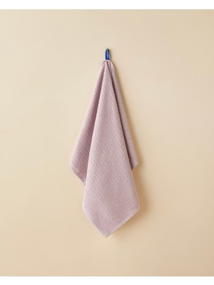 English Home Stripe Pamuk Yüz Havlusu 50 x 70 cm Lila Yumuşak Doku ve Şık Tasarım