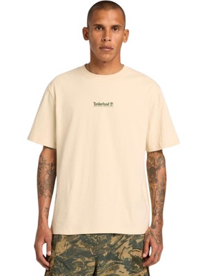 TBC0YH352601 Timberland Short Sleeve &AMP;#039;&AMP;#039;TRIPLE TREE&AMP;#039;&AMP;#039; Graphic Tee Erkek T-Shirt Krem