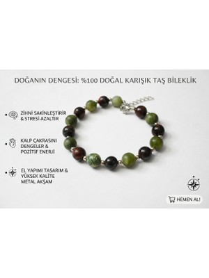 Belirtilmemiş Doğal Karışık Taş Bileklik – Yeşim ve Kaplangözü Enerjisi