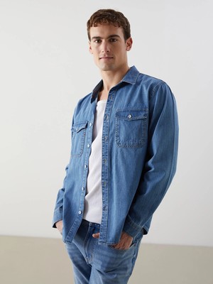 Lc Waikiki Yeni Sezon Regular Fit Uzun Kollu Erkek Jean Gömlek