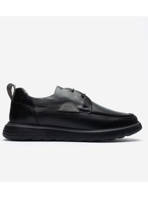 Dericlub Erkek Kalın Taban Comfort Casual Ayakkabı Gerçek Deri Cr 2896 Siyah