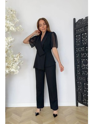 Ges Moda G1759 Taş Detaylı Ikili Takım Siyah