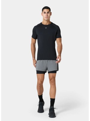 Squatwolf MT050430001 Actdry® Warrior Tee Siyah Bisiklet Yaka Normal Fit Düz Erkek T-Shirt