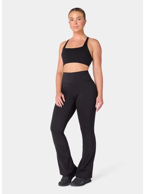 Squatwolf WL051670001 High Rise Flared Pants Siyah Kadın Sweatpant