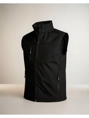 Kdm Kafkas Tactical Erkek Yelek Softshell Su Geçirmez Tam Fermuarlı Cepli Normal Kalıp Spor Yelek