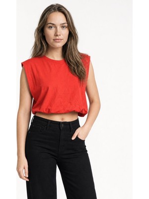 Loft Crop Kadın Tshirt K.kol