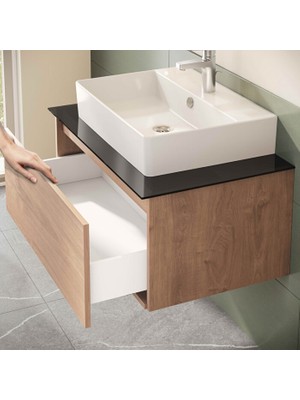 Vitra Nuo Çekmeceli Lavabo Dolabı, 80 Cm, Altın Meşe 80436