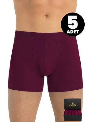 Öts Premium Erkek 5’li Modal Boxer Modal Hediye Kutulu Ultra Yumuşak Modal Kumaş Esnek Kalıp Ve Kaliteli Esnek ve Konforlu (2641-K)