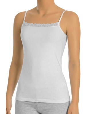 Öts Kadın Pamuklu Atlet İnce Dantel Detaylı Günlük Klasik Model (3070)