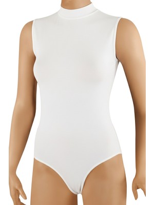 Öts Kadın Pamuklu Body Kancalı Çıtçıtlı Yarım Balıkçı Yaka Sıfır Kol Günlük Giyim Kombin (3152)
