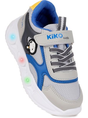 Kiko Kids  Pean Işıklı Cırtlı Erkek Çocuk Spor Ayakkabı