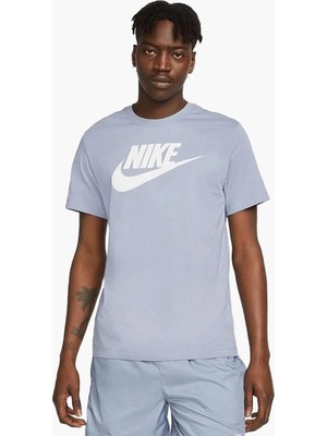 Nike M Nsw Tee Icon  Ft French Fs Pamuklu Erkek Mavi Tişört
