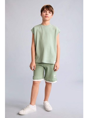 DeFacto %100 Pamuk Oversize Şort Erkek Çocuk H8241A826HS