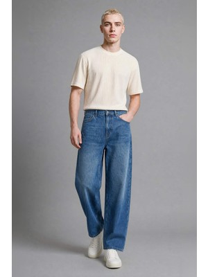 DeFacto %100 Pamuk Baggy Fit Yıkama Efektli Pantolon H7058AX26SM